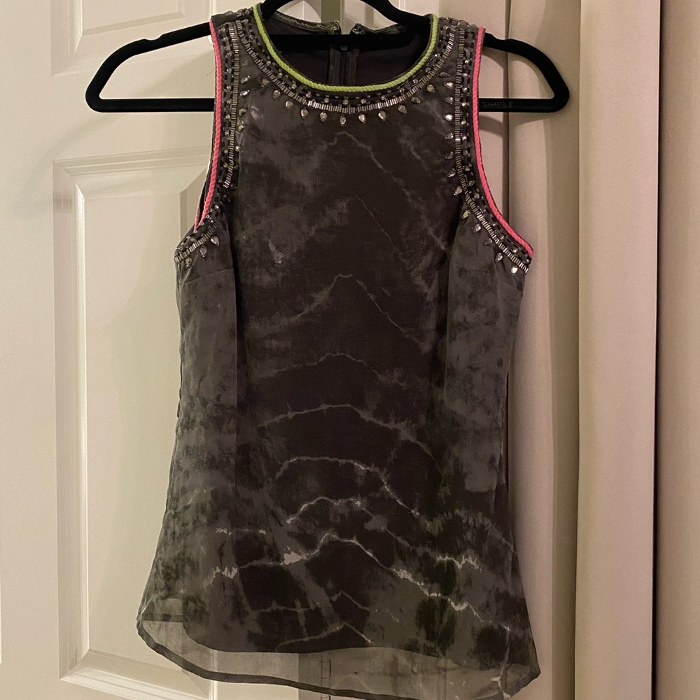 Tank top with studs